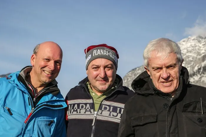 Das ließen sich auch einige Promis nicht entgehen: im Bild (v.l.) Michael Gloeckner, Rudi Roubinek, Helmut Zwickl.