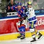 INNSBRUCK,AUSTRIA,03.JAN.24 - ICE HOCKEY - ICE Hockey League, HC Innsbruck vs Villacher SV. Image shows Nathanael Halbert (HCI) and Marco Richter (VSV).
Photo: GEPA pictures/ Daniel Schoenherr