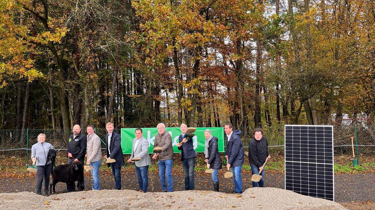 Spatenstich für die Agri-PV-Anlage der Kelag in Dobrowa bei Bleiburg/Pliberk