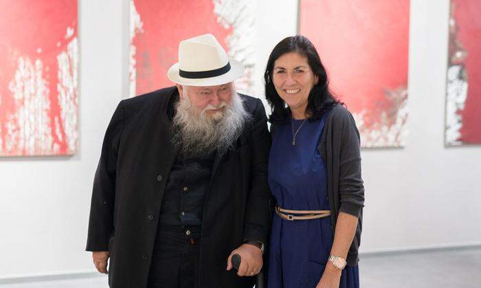 Hermann Nitsch und Danielle Spera