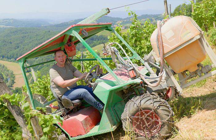 Bernhard Malli bewirtschaftet einen der steilsten Weinhänge