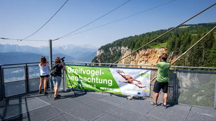 Ein Skywalk inmitten einer Berglandschaft