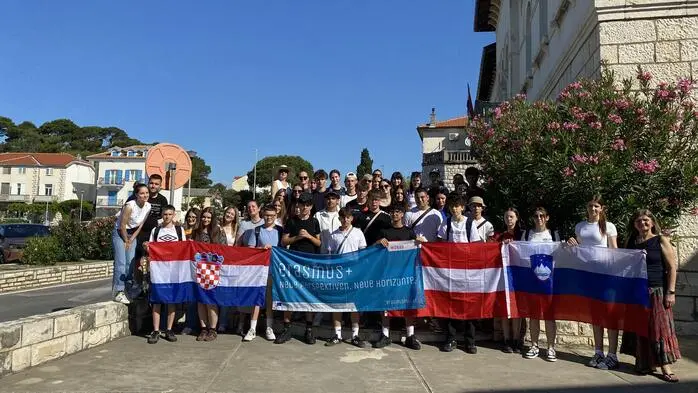 Die Schüler der PTS Leibnitz und ihrer Partnerschulen Apace und Srednja škola Markantuna de Dominisa