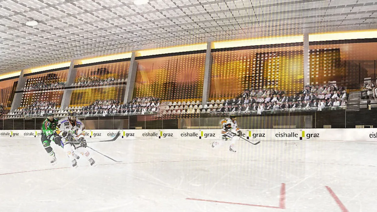 Das Eisstadion Liebenau wird bis März 2017 umgebaut