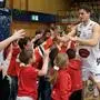 KAPFENBERG,AUSTRIA,07.MAR.25 - BASKETBALL - Superliga, Kapfenberg Bulls vs Fuerstenfeld Panthers. Image shows Nemanja Krstic (Kapfenberg) and fans.
Photo: GEPA pictures/ Michael Riedler
