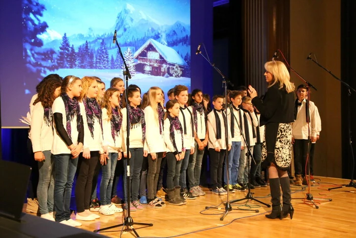 Mit Texten, Liedern, Musikbeiträgen, Tanz- und Akrobatikeinlagen entführten die Schüler die Gäste für eineinhalb Stunden in die Welt der internationalen Weihnacht.