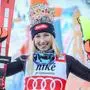 JASNA,SLOVAKIA,21.JAN.24 - ALPINE SKIING - FIS World Cup, slalom, ladies. Image shows Mikaela Shiffrin (USA). Keywords: trophy.
Photo: GEPA pictures/ Harald Steiner