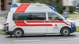 Sujet, Feature, Blaulicht, Rettung, Unfall, Notfall, Rotes Kreuz, Graz am 08.04.2022