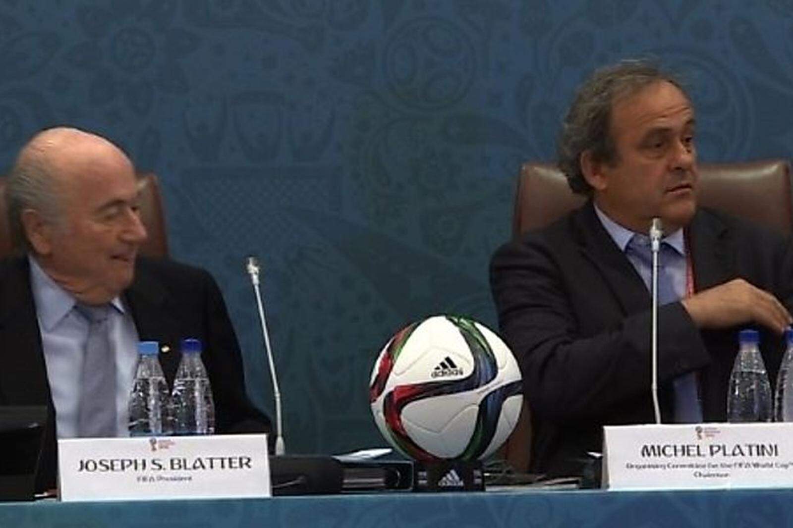 Sepp Blatter und Michel Platini (von links)