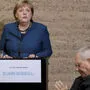 Angela Merkel bei ihrer Ansprache