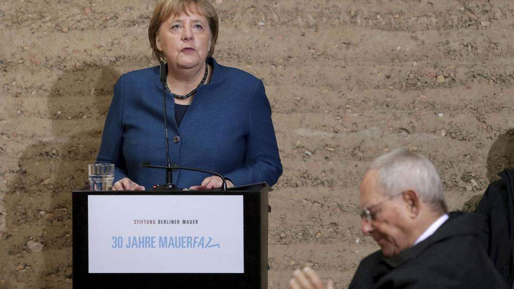 Angela Merkel bei ihrer Ansprache