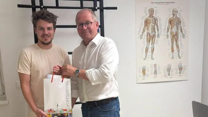 Auch Bürgermeister Bernd Osprian (r.) hieß Volker-Thorsten Büchsenmeister bereits in Voitsberg willkommen