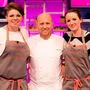 Christina und Martina vom Team Poletto mit dem Gastjuror, Spitzenkoch Heinz Beck