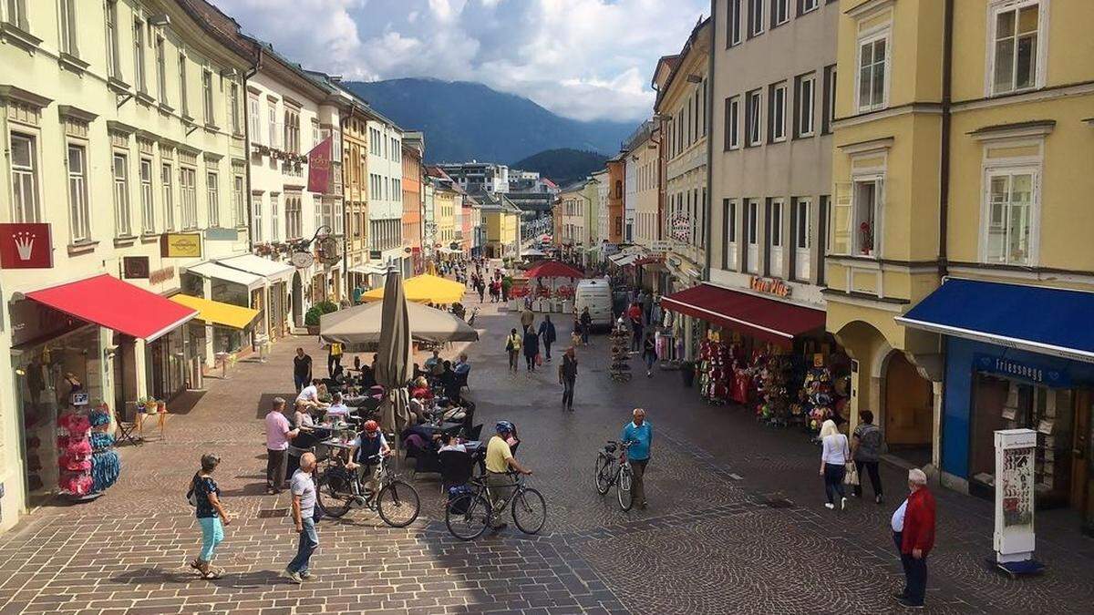 Der Hauptplatz in Villach