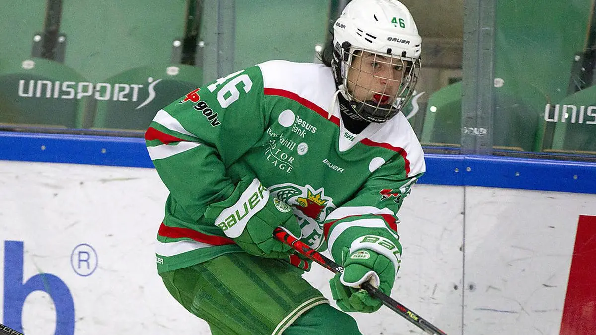 Der Klagenfurter Marco Kasper in den Farben von Rögle BK