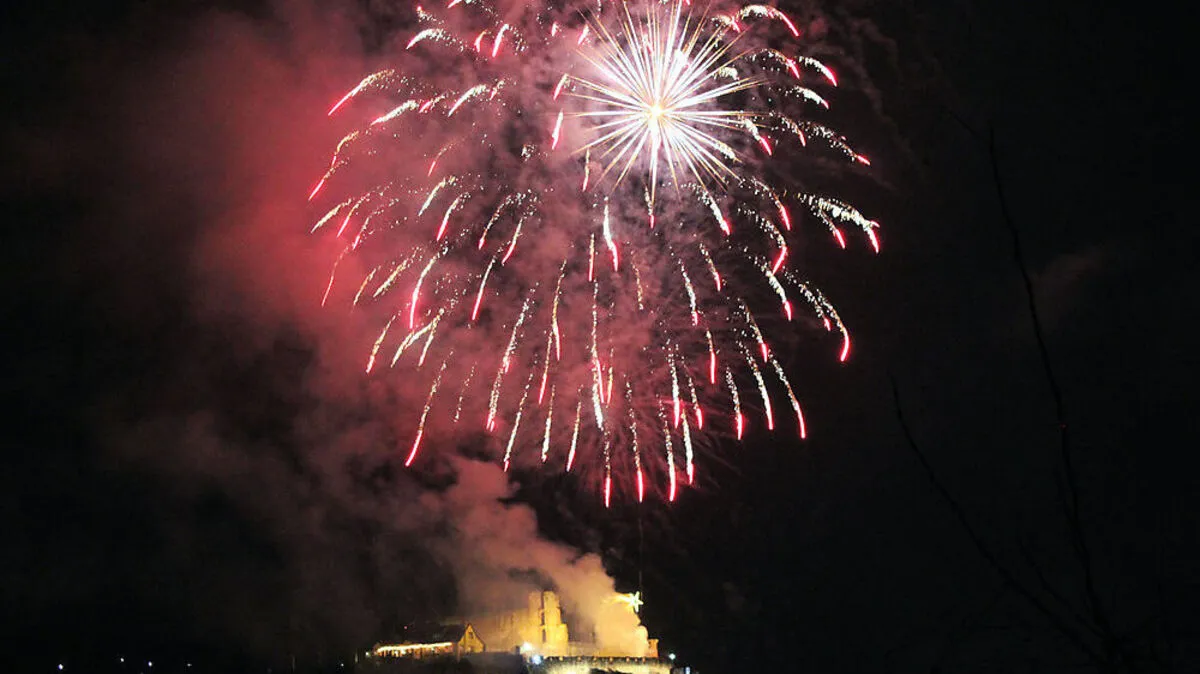 Zu Silvester gibt es wieder ein großes Feuerwerk auf der Burgruine Obervoitsberg