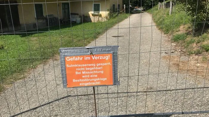 Der Weg ist seit einiger Zeit gesperrt.