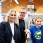 Staatssekretärin Michaela Schmidt mit ÖFB-Teamchef Ralf Rangnick 