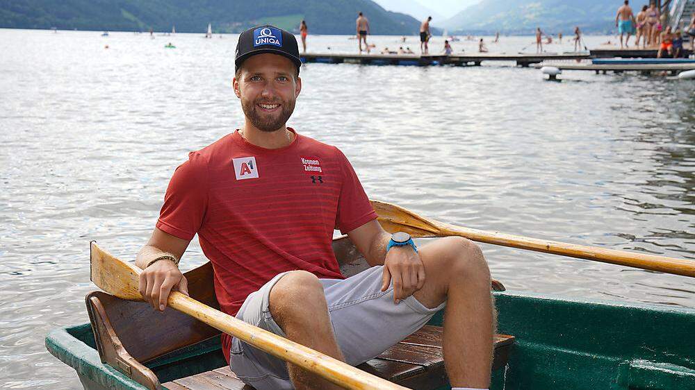 Das Slalom-Ass Marco Schwarz tankt  in Döbriach am Millstätter See Energie für die Rennsaison