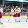 KLAGENFURT,AUSTRIA,14.APR.24 - ICE HOCKEY - ICE Hockey League, play off final, Klagenfurter AC vs EC Red Bull Salzburg. Image shows the rejoicing of EC RBS.
Photo: GEPA pictures/ Gintare Karpaviciute