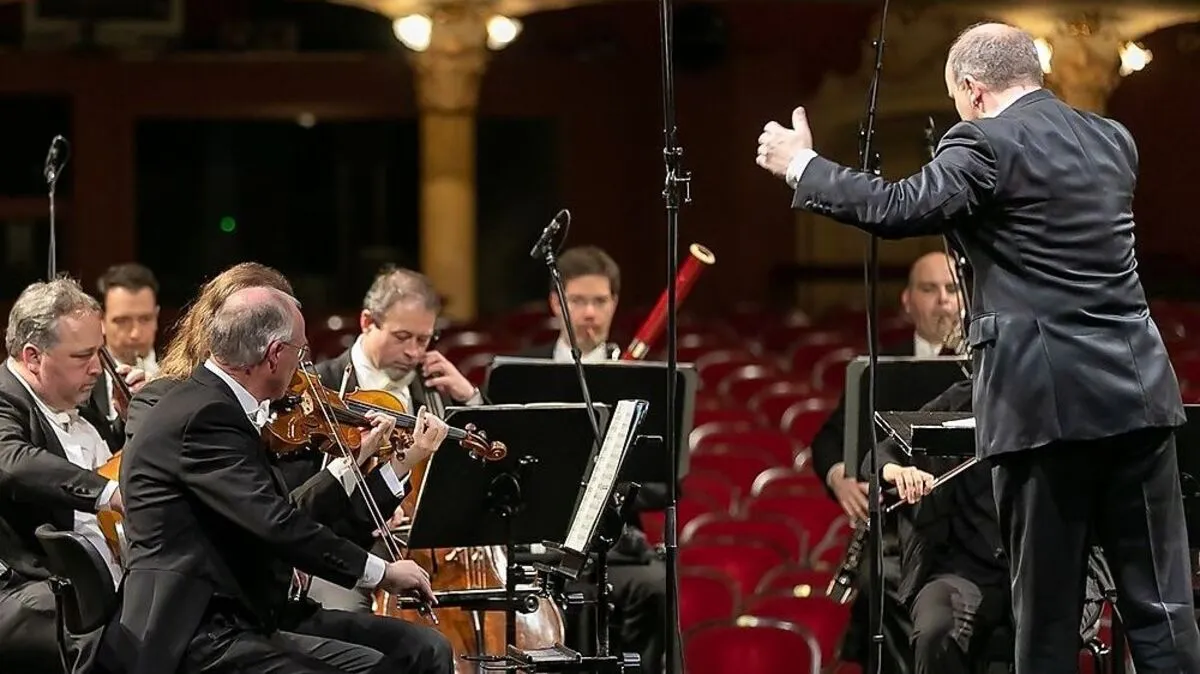 Chefdirigent Roland Kluttig und die Grazer Philharmoniker bei den Aufnahmen zu Haydns Werk „Sieben letzte Worte“
