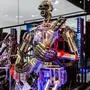 Deutschland, Frankfurt am Main, 12.09.2017: IAA 2017, Frankfurt. Kuenstliche Intelligenz einer Musikband: Roboter spielen Schlagzeug und Gitarre. Â *** Germany Frankfurt at Main 12 09 2017 IAA 2017 Frankfurt artificial Intelligence a Music band Robots Play Drums and Guitar â  