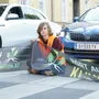 Eine Blockade von Klimaaktivisten in Graz