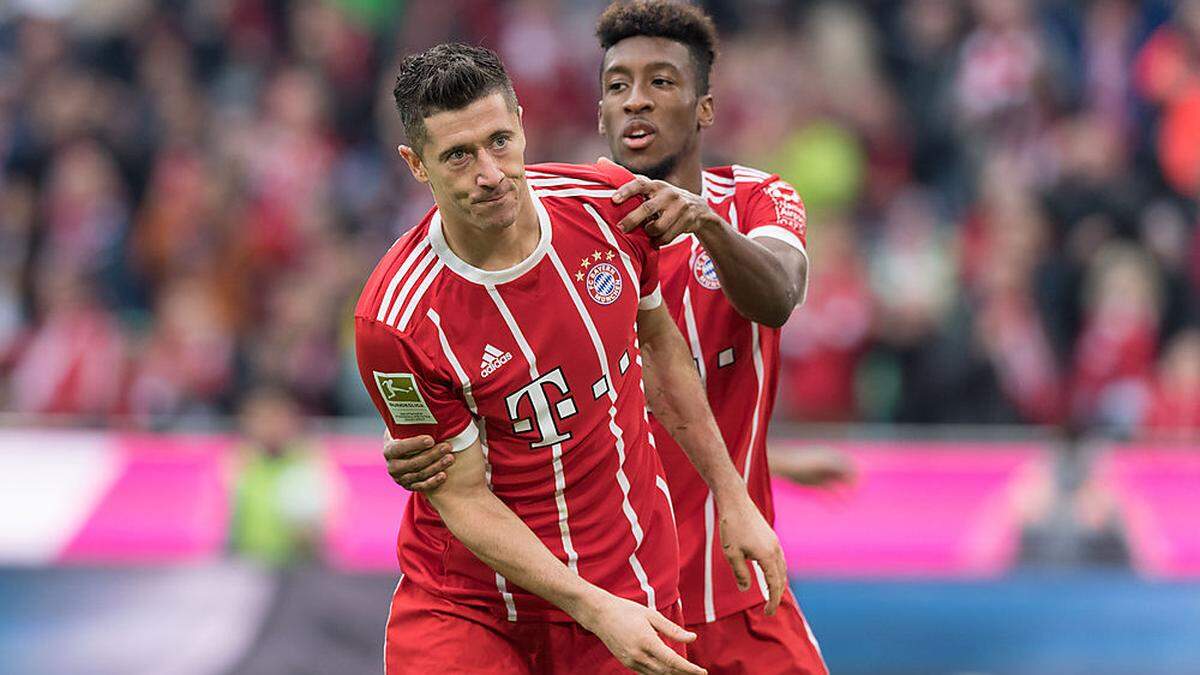 Robert Lewandowski und Kingsley Coman (von links)