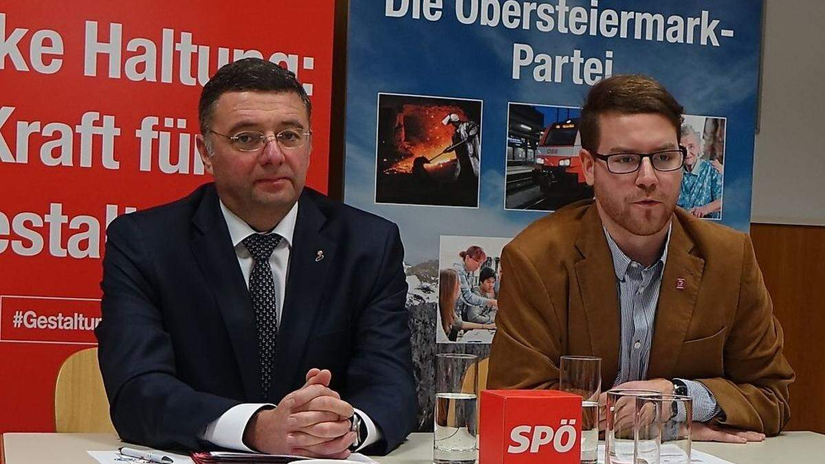 Jörg Leichtfried (l.) und Marcel Skerget setzen auf Polit-Talente