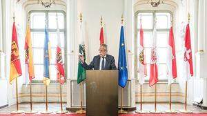 Bundespräsident Alexander van der Bellen beim Festakt in der Aula der Alten Universität in Graz
