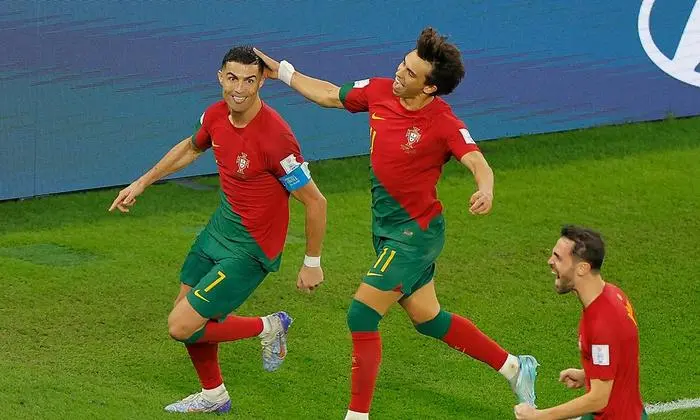 Cristiano Ronaldo bejubelt seinen geschichtsträchtigen Treffer