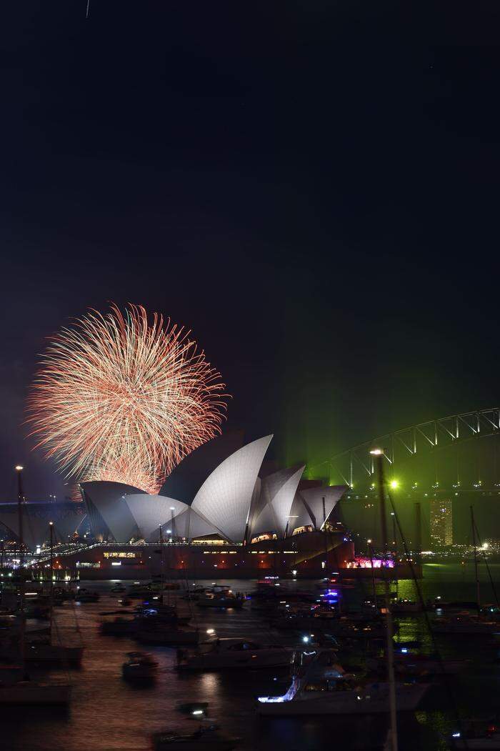 In Sydney gab es ein vorgezogenes Feuerwerk für Familien 