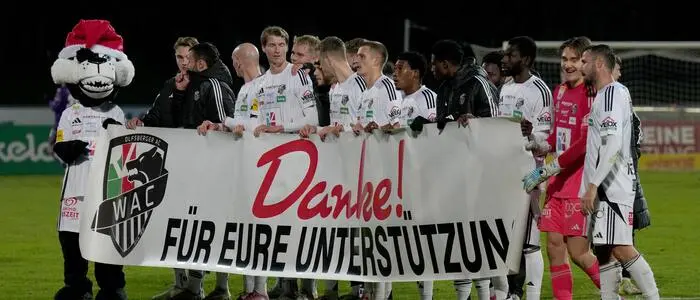 Von den Heimfans verabschiedete sich der WAC schon letzte Woche, heute folgt der letzte Tanz