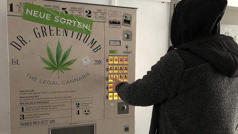 Der Cannabis-Automat in der Sonnenpassage in Leoben