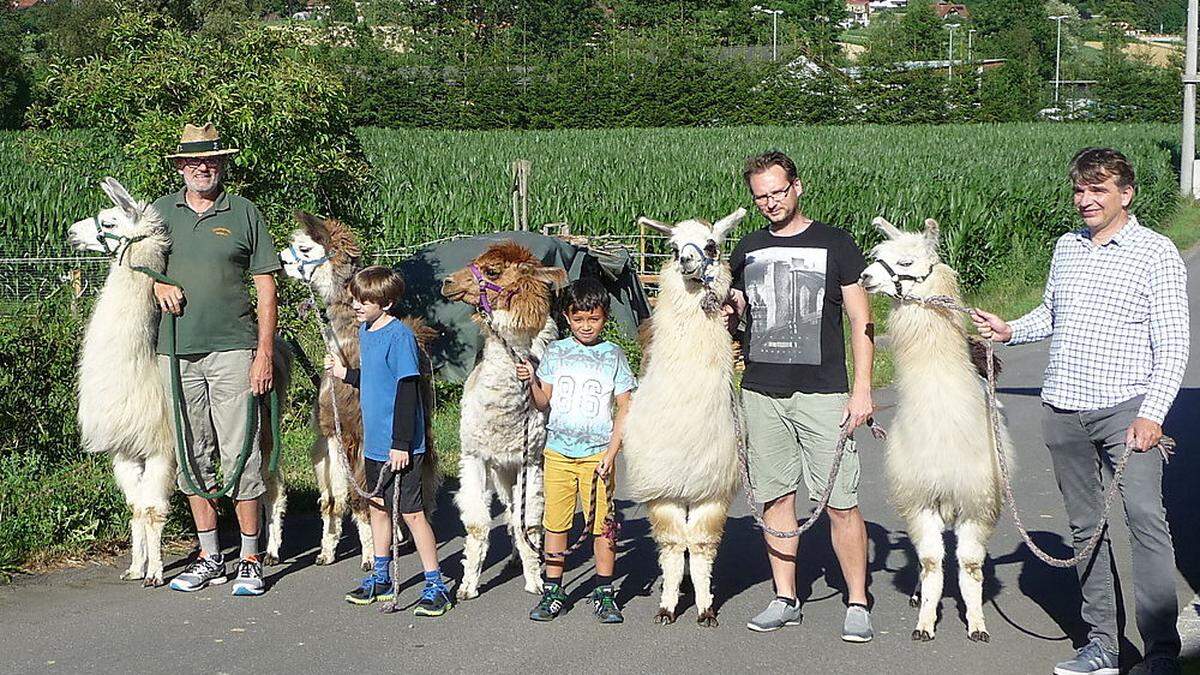 Wandern mit den Lamas von Franz Weinzerl