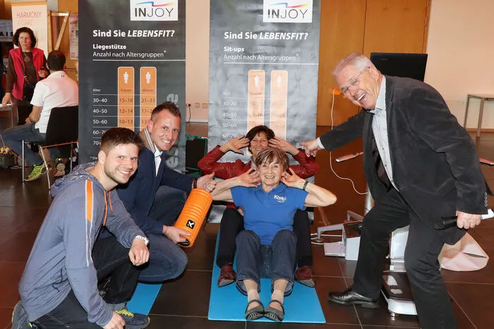 Neben der "Gesundheitsstraße" haben Besucher auch die Möglichkeit, verschiedene Testungen - insbesondere im Fitnessbereich - zu absolvieren.