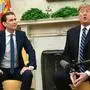 ABD0273_20190220 - WASHINGTON - USA: Bundeskanzler Sebastian Kurz (ÖVP) und US-Präsident Donald Trump am Mittwoch, 20. Februar 2019, anl. eines offiziellen Treffens im Weißen Haus in Washington. Bundeskanzler Kurz befindet sich von 19. bis 21. Februar 2019 auf einem offiziellen Arbeitsbesuch in den USA. - FOTO: APA/HELMUT FOHRINGER