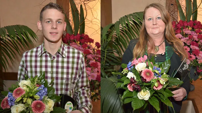 Patrick Dampfhofer von der Baumschule Höfler und Maria Rainer von der Baumschule Scherer