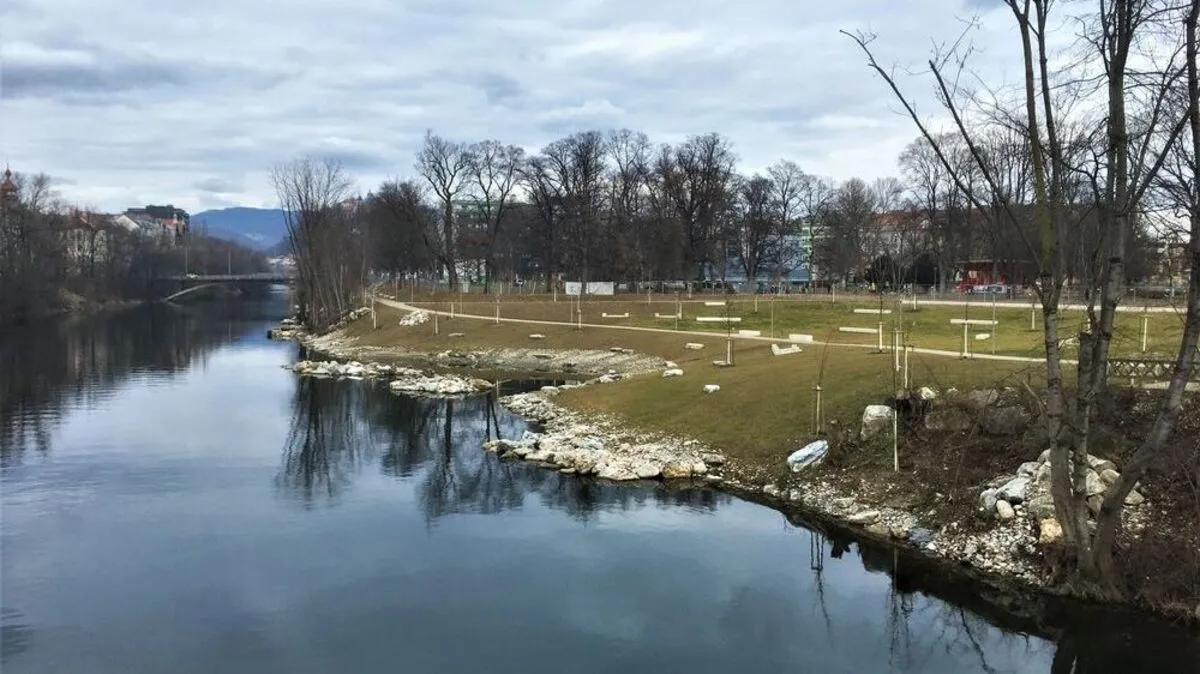 Die Augartenbucht ist fertig, muss aber erst freigegeben werden. Ein Teil des Augartens ist noch eine Baustelle