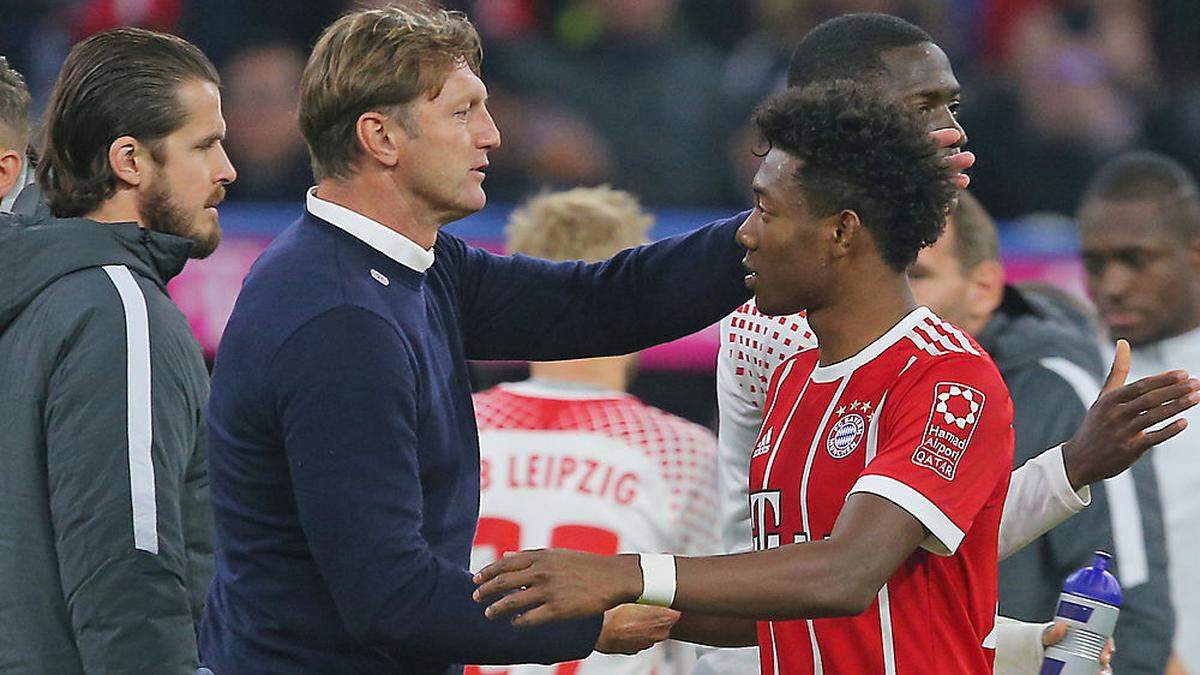 Ralph Hasenhüttl gratuliert David Alaba