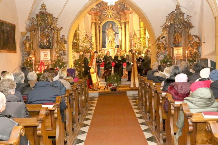 Nach Dreifaltigkeit machte am Freitagabend der Klangkörper unter Obmann Markus Egger in die Pfarrkirche Sörg Station.  