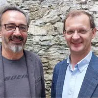 Helmut Eichmann und Wolfgang Fleischhacker (rechts)