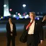 US President Donald Trump steps off Air Force One as he arrives at Palm Beach International Airport in West Palm Beach, Florida, on March 14, 2025. Trump is spending the weekend at his Mar-a-Lago resort. (Photo by Brendan SMIALOWSKI / AFP)