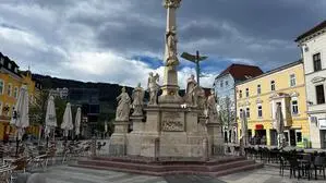 Die Pestsäule am Leobener Hauptplatz wurde erst vor Kurzem aufwendig saniert