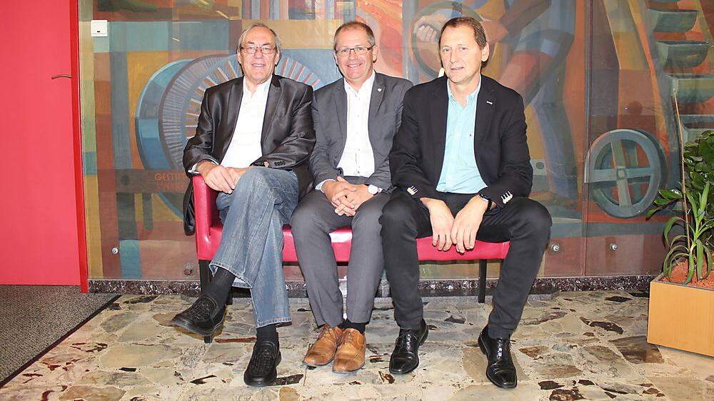 Ernst Meixner, Bernd Osprian und  Kurt Christof (von links)