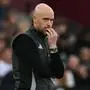 Manchester United's Dutch manager Erik ten Hag gestures on the touchline during the English Premier League football match between West Ham United and Manchester United at the London Stadium, in London on October 27, 2024. (Photo by Glyn KIRK / AFP) / RESTRICTED TO EDITORIAL USE. No use with unauthorized audio, video, data, fixture lists, club/league logos or 'live' services. Online in-match use limited to 120 images. An additional 40 images may be used in extra time. No video emulation. Social media in-match use limited to 120 images. An additional 40 images may be used in extra time. No use in betting publications, games or single club/league/player publications. / 