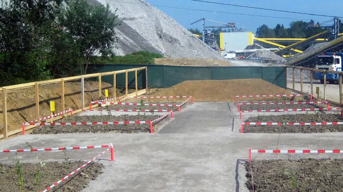 Die Versuchsfelder bei der Baustelle beim Koralmtunnel bei Deutschlandsberg