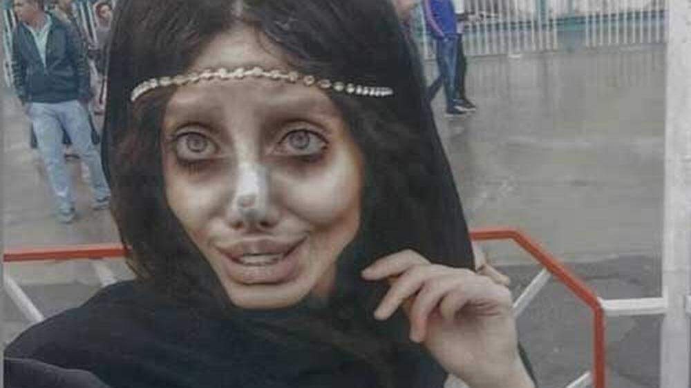 Die Iranerin Sahar Tabar soll sich zig OPs unterzogen haben, damit sie ihrem Idol Angelina Jolie ähnlich sieht