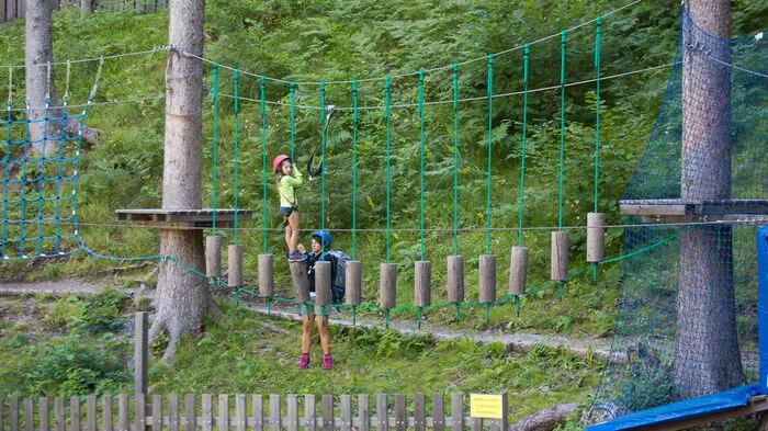 Natürlich war auch der Hochseilgarten geöffnet.