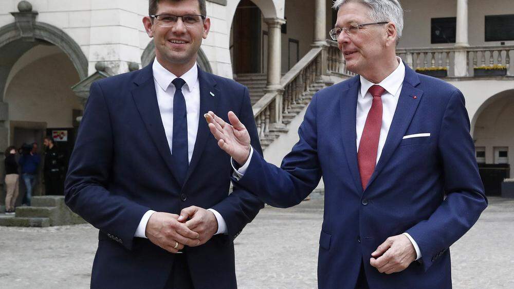 Bleiben Koalitionspartner, die gut miteinander können: Martin Gruber (ÖVP, Peter Kaiser (SPÖ)